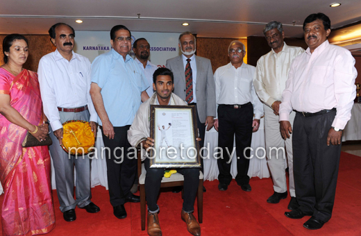 KL Rahul felicitation in Mangaloure